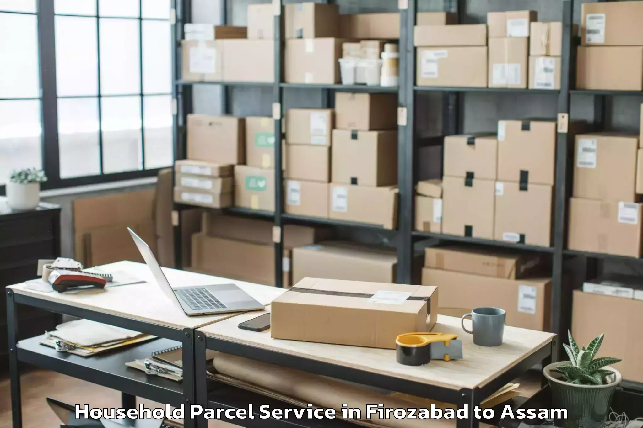 Hassle-Free Firozabad to Guwahati Airport Gau Household Parcel